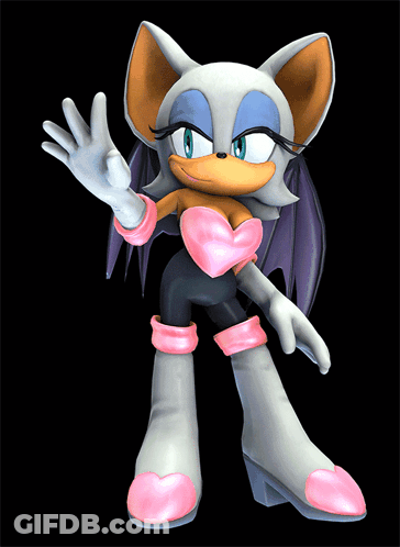 Rouge The Bat Standing In A Forest GIF