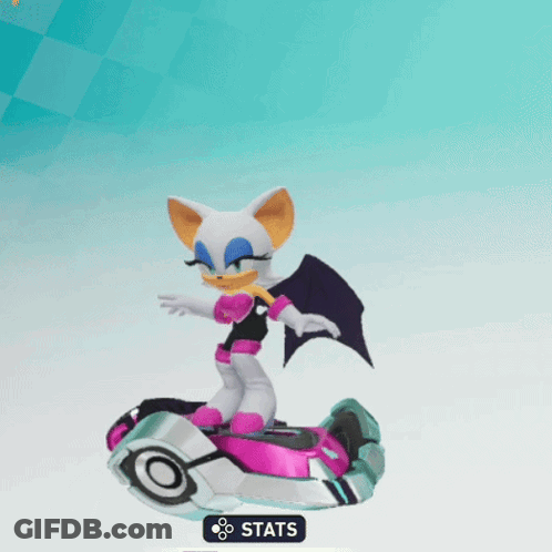 Rouge The Bat Standing In Front Of Rock GIF