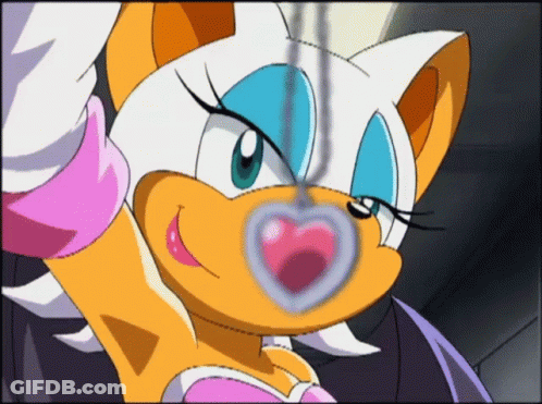 Rouge The Bat With Heart Pacifier GIF