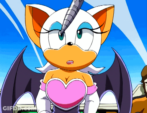 Rouge The Bat With Heart-Shaped Top GIF