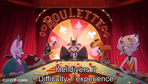 Roulette Helldivers II Difficulty 1 Poster GIF