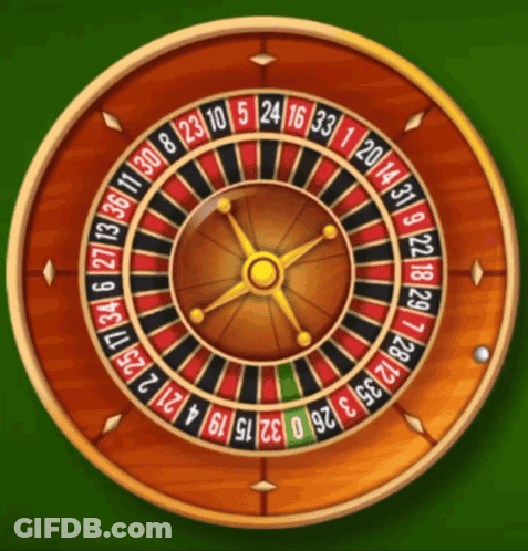 Roulette Wheel With Number 5 GIF