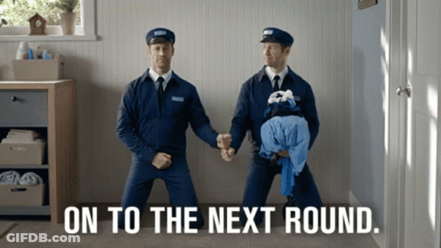 Round 2 Mailmen Looking Alike GIF