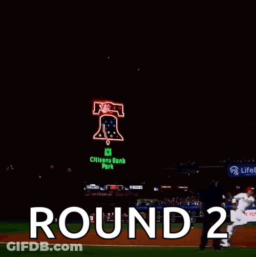 Round 2 Red Fireworks Over The Field GIF