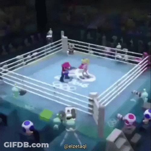 Round 2 Super Mario And Princess Peach GIF