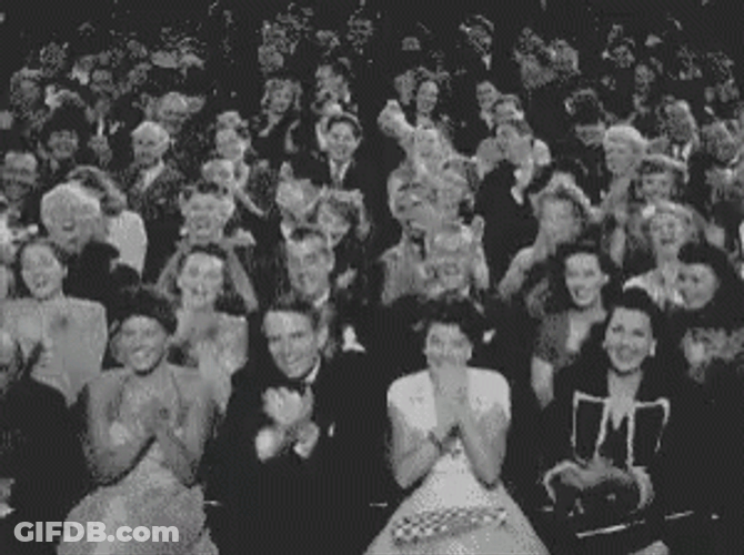 Round Of Applause Vintage Crowd GIF