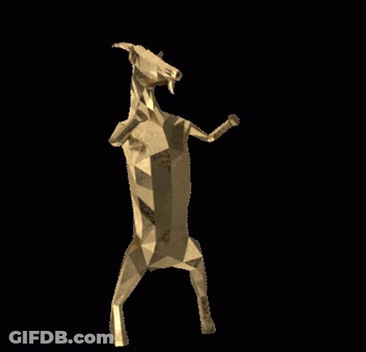 Roundhouse Kick Golden Goat GIF