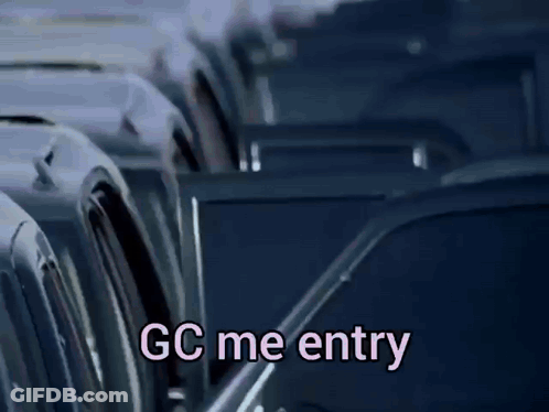 Row Of Cars Lined Up With Gc Me Entry GIF