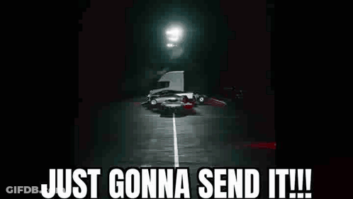 Row Of Cars Parked In Dark Lot GIF