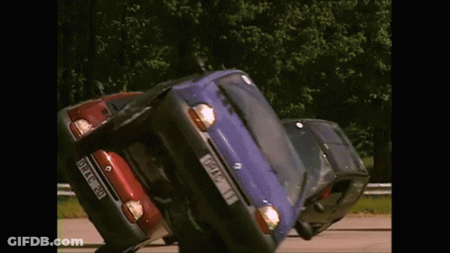 Row Of Cars With Red Car And Brac 10 GIF