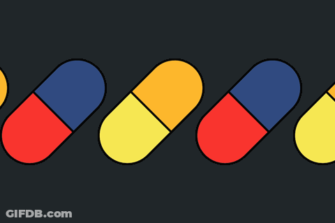 Row Of Colorful Capsules GIF