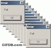 Row Of Error Messages GIF