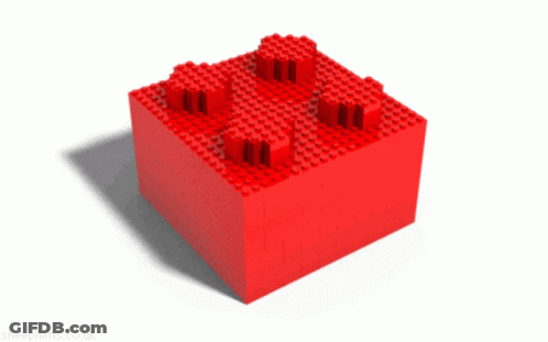 Row Of Red Lego Bricks GIF
