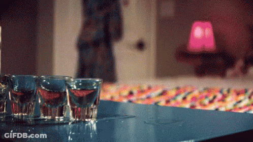 Row Of Shot Glasses GIF