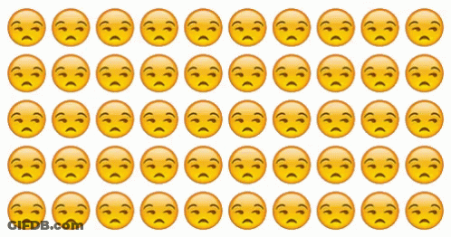 Row Of Smiley Faces With Sad Faces GIF