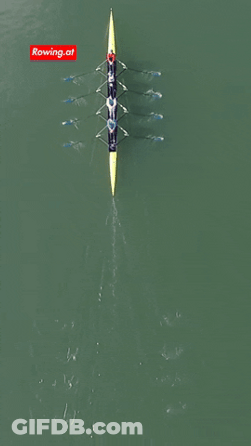 Rowing Machine Form Aerial Shot GIF