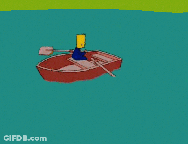 Rowing Machine Form Bart Simpson Rowing GIF
