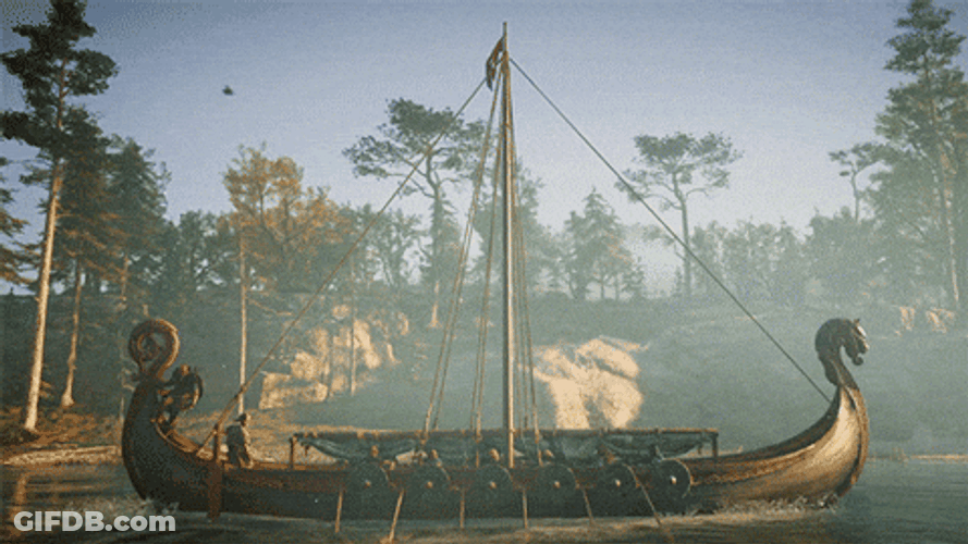 Rowing Machine Form Viking Ship GIF