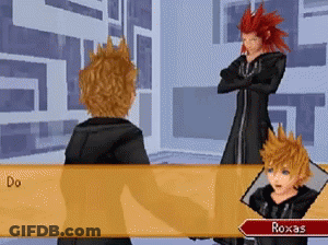Roxas Talking To Another Character GIF