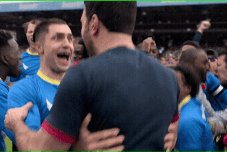 Roy Kent Ted Lasso Jumping Celebration Yes GIF