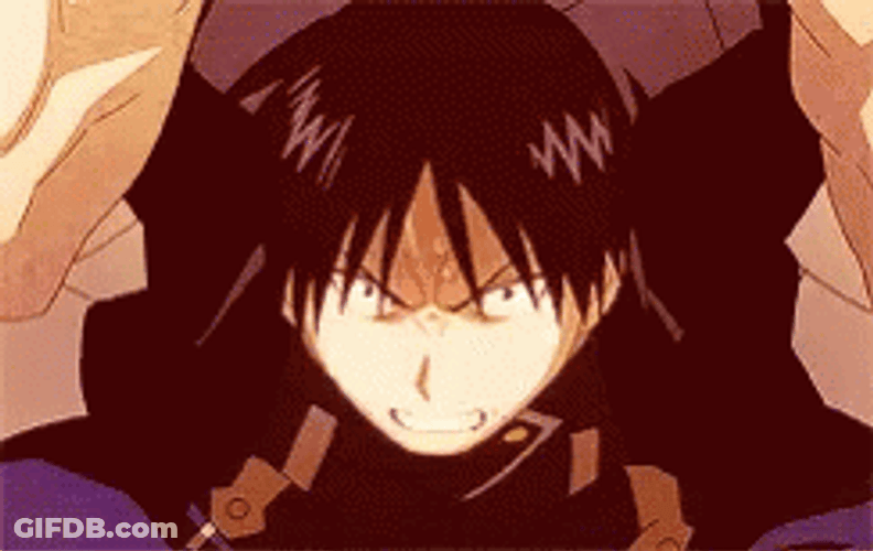 Roy Mustang Fullmetal Alchemist Angry Scared Reaction GIF