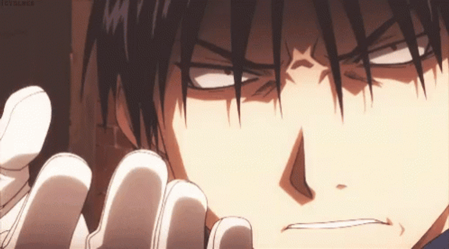 Roy Mustang Fullmetal Alchemist Angry Side Eye GIF