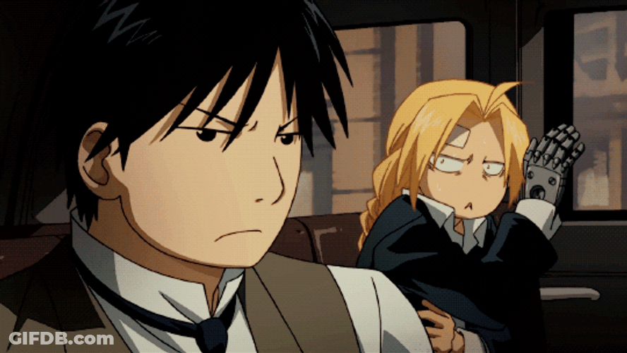 Roy Mustang Fullmetal Alchemist Edward Elric Annoyed GIF