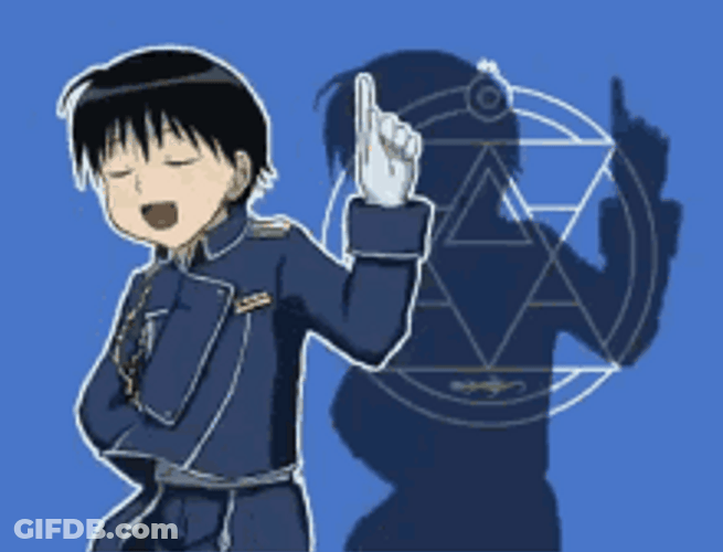 Roy Mustang Fullmetal Alchemist Funny Cute Dance GIF