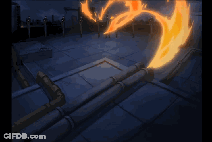Roy Mustang Fullmetal Alchemist Raining Hard GIF