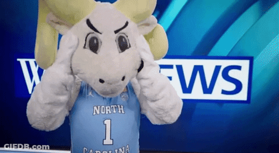 Roy Williams Taking Off The Mascot GIF