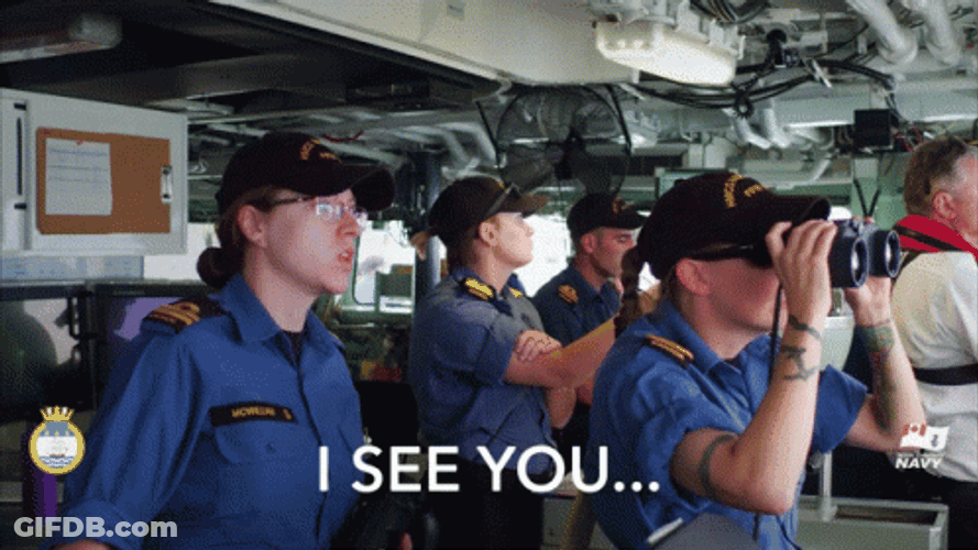 Royal Canadian Navy Personnel Patrolling GIF