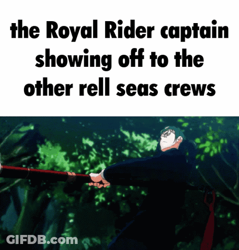 Royal Rider Captain Showing Off GIF
