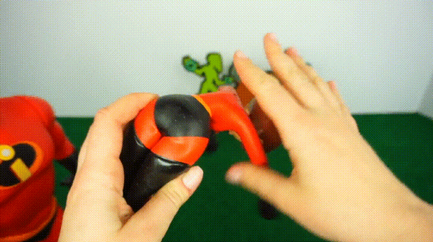 Rubber Elastigirl Toy GIF