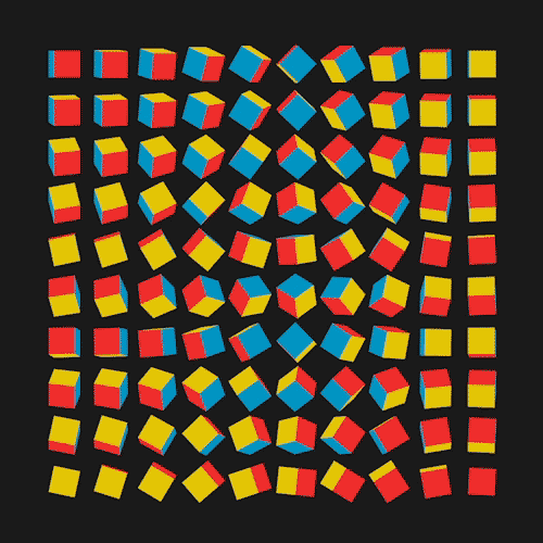 Rubik's Cube Color Blocks GIF