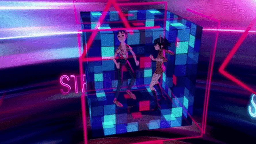 Rubik's Cube Dance Lights GIF