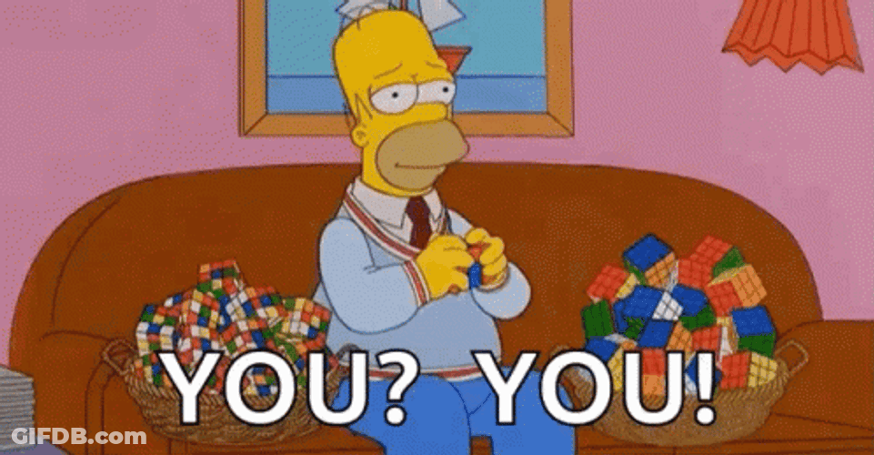 Rubik's Cube Homer Simpsons You GIF