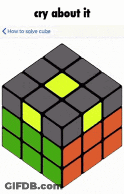 Rubik's Cube Saying Cry About It GIF