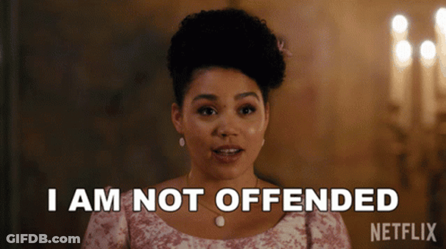 Ruby Barker Saying I Am Not Offended GIF