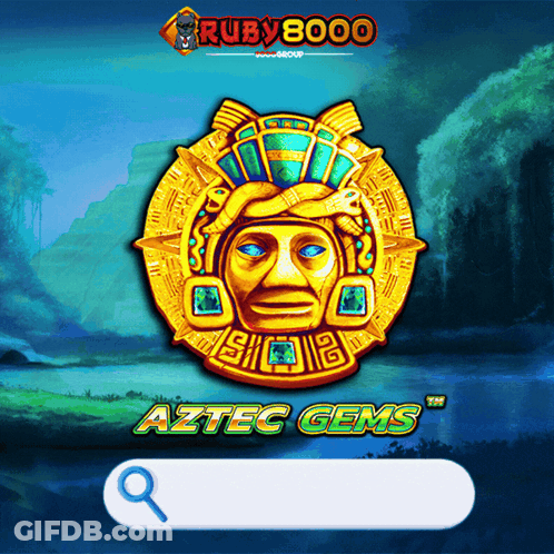 Ruby8000 Aztec Gems Statue With Snake GIF