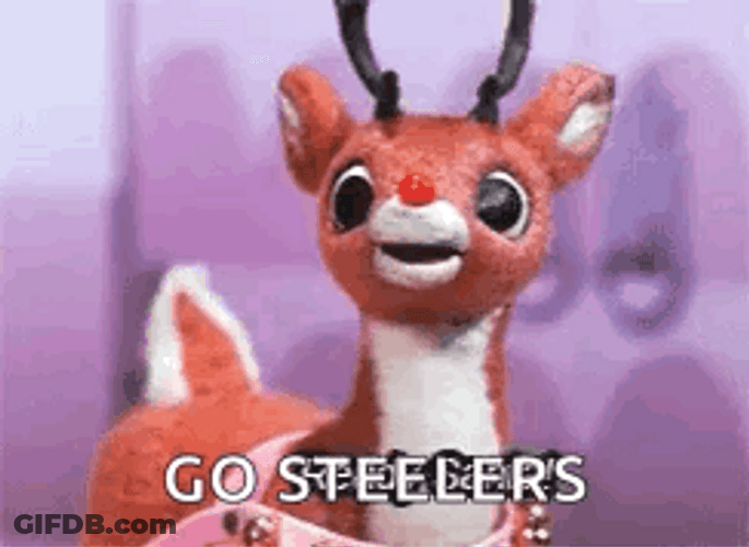 Rudolph Go Steelers GIF