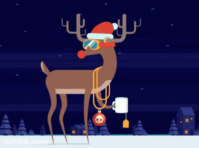 Rudolph Shake His Head GIF
