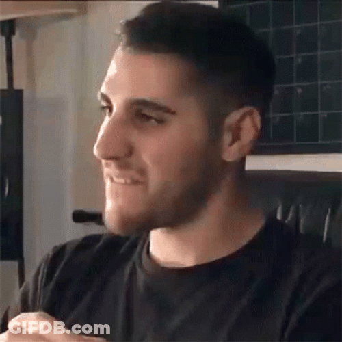Rudy Ayoub Awkward Biting Lip GIF