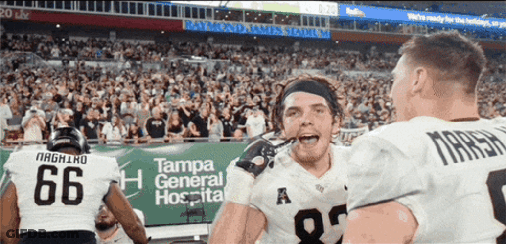 Rugby Player Hollering After Game GIF
