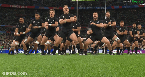 Rugby Players Performing Haka GIF
