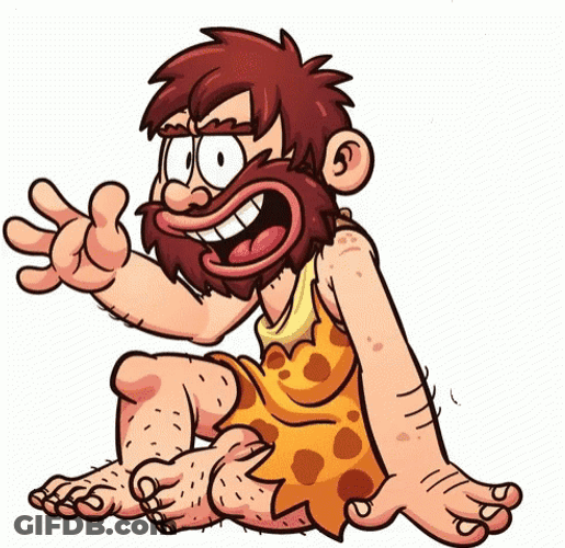 Rugged Caveman Open Close Hands GIF