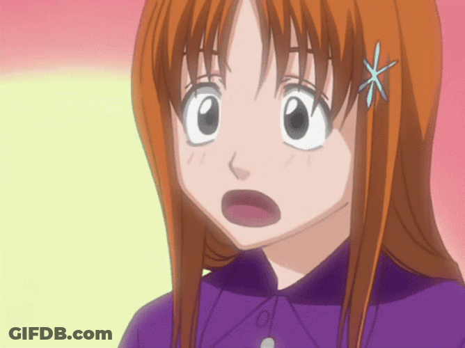 Rukia Holding Lighter Towards Orihime Inoue Face GIF