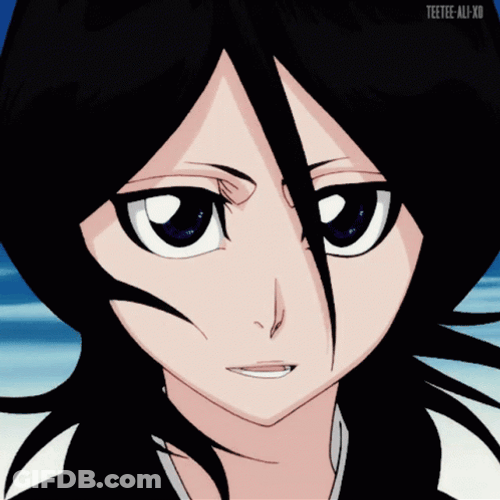 Rukia Kuchiki Closer Look Face GIF