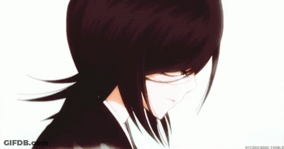 Rukia Look Up Upset Bow Head GIF