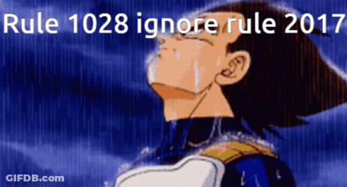 Rule 1028 Ignore Rule 2017 Is Written Over A Picture Of A Person GIF