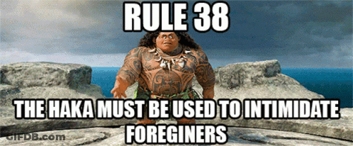 Rule 38 The Haka Must Be Used To Intimidate Foreigners Poster GIF